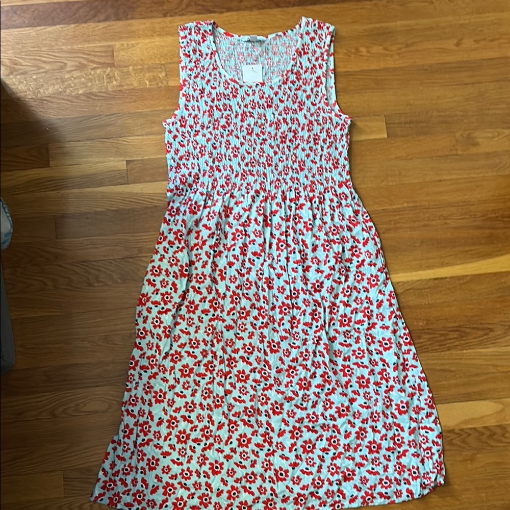 Croft & Barrow Red Floral Dress